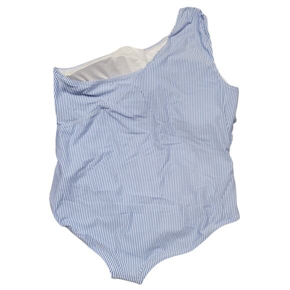 NWT J.Crew Ruched One Shoulder One Piece Swimsuit Vacation Beach Plus‎ Size 24 - Picture 2 of 11